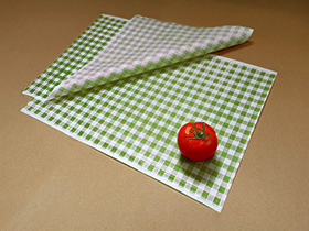 Veliki zeleni  karirani omotni papir za burger i brzu hranu