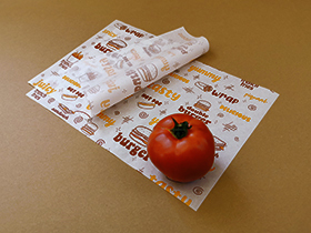 Mali štampani omotni papir za burger i brzu hranu