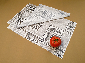 Veliki novinski/newspaper sintetički omotni papir za burger i brzu hranu