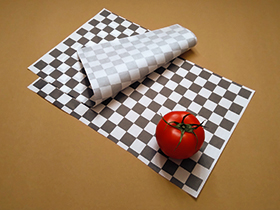 Mali checkered omotni papir za burger i brzu hranu